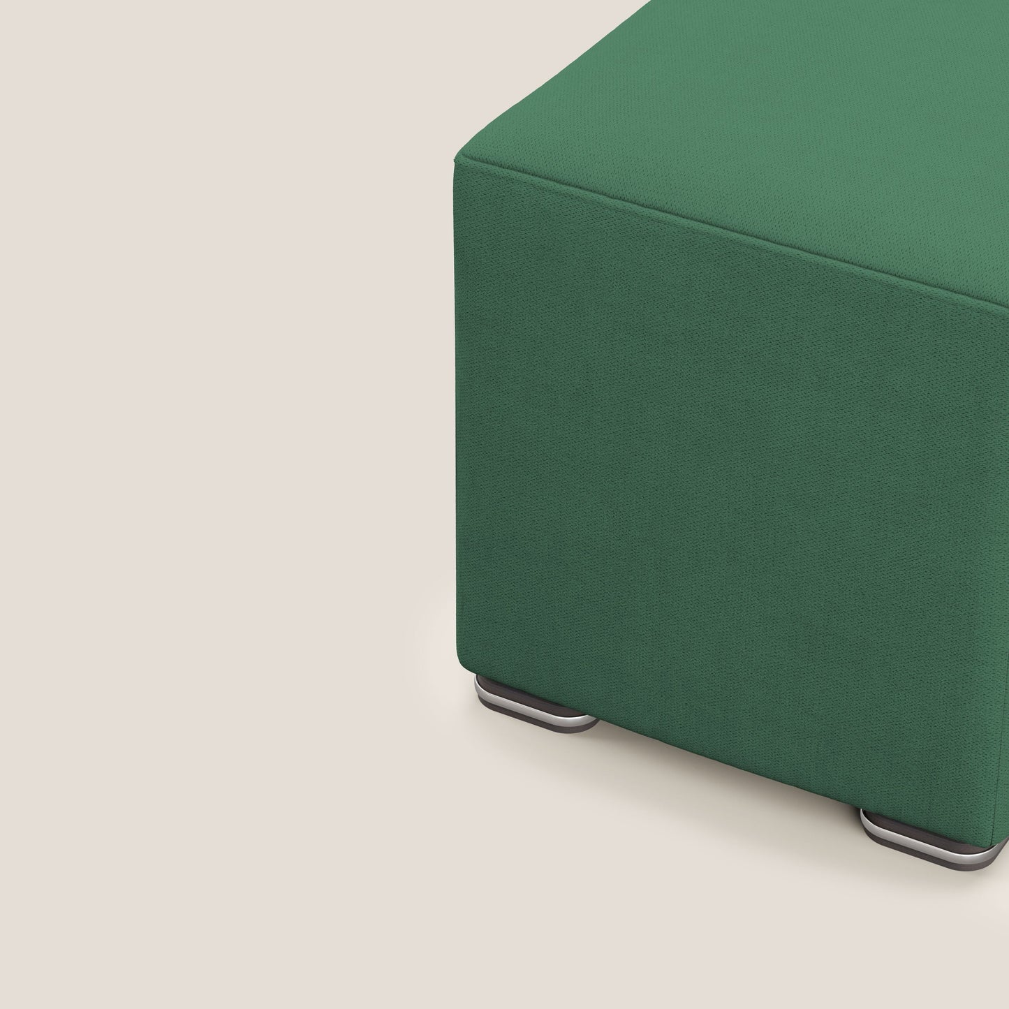 Pouf cubo in tessuto morbido impermeabile T02 verde