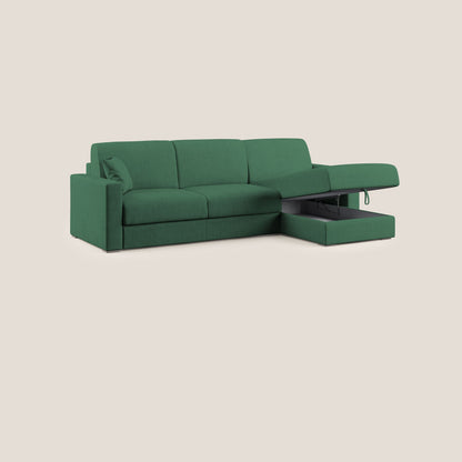 Best Divano letto angolare in tessuto impermeabile T02 verde