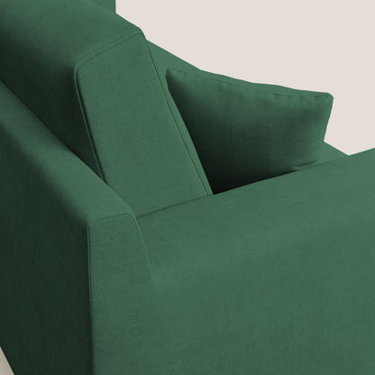 Divano danese moderno in tessuto morbido impermeabile T02 verde