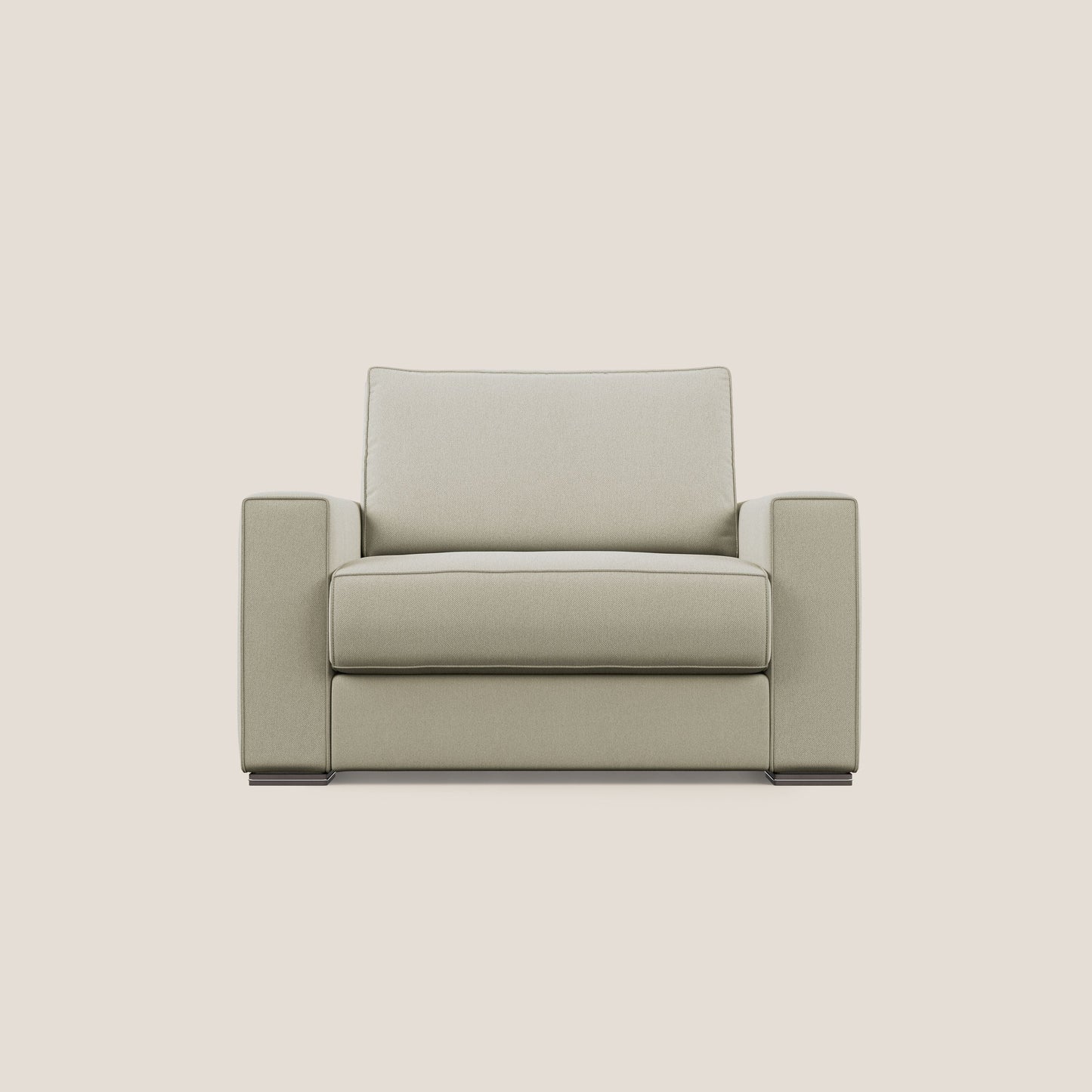 Dream poltrona letto in tessuto smacchiabile T05 panna