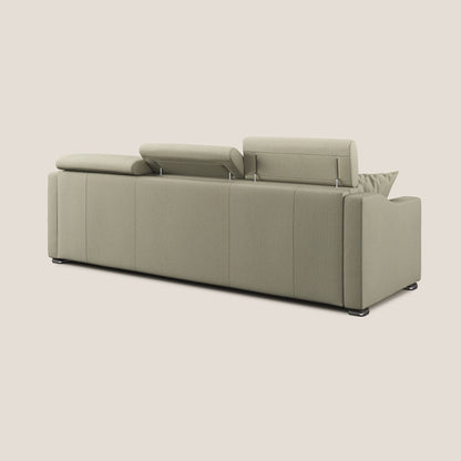 Amber divano letto angolare in tessuto smacchiabile T05 panna