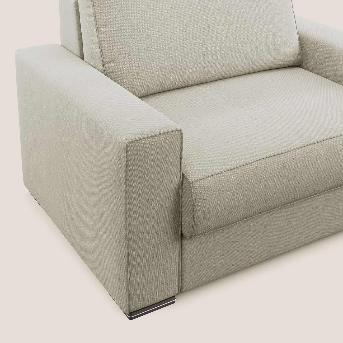 Dream poltrona letto in tessuto smacchiabile T05 panna