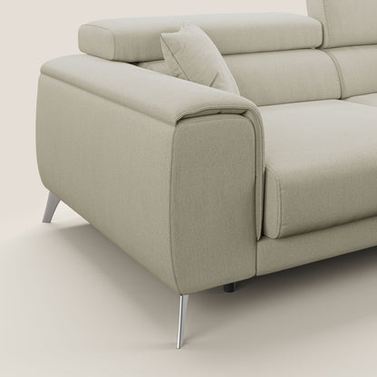 Fusion divano con sedute allungabili in tessuto smacchiabile T05 panna