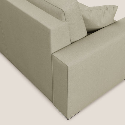 Dream Divano letto moderno dai morbidi cuscini in tessuto smacchiabile T05 panna