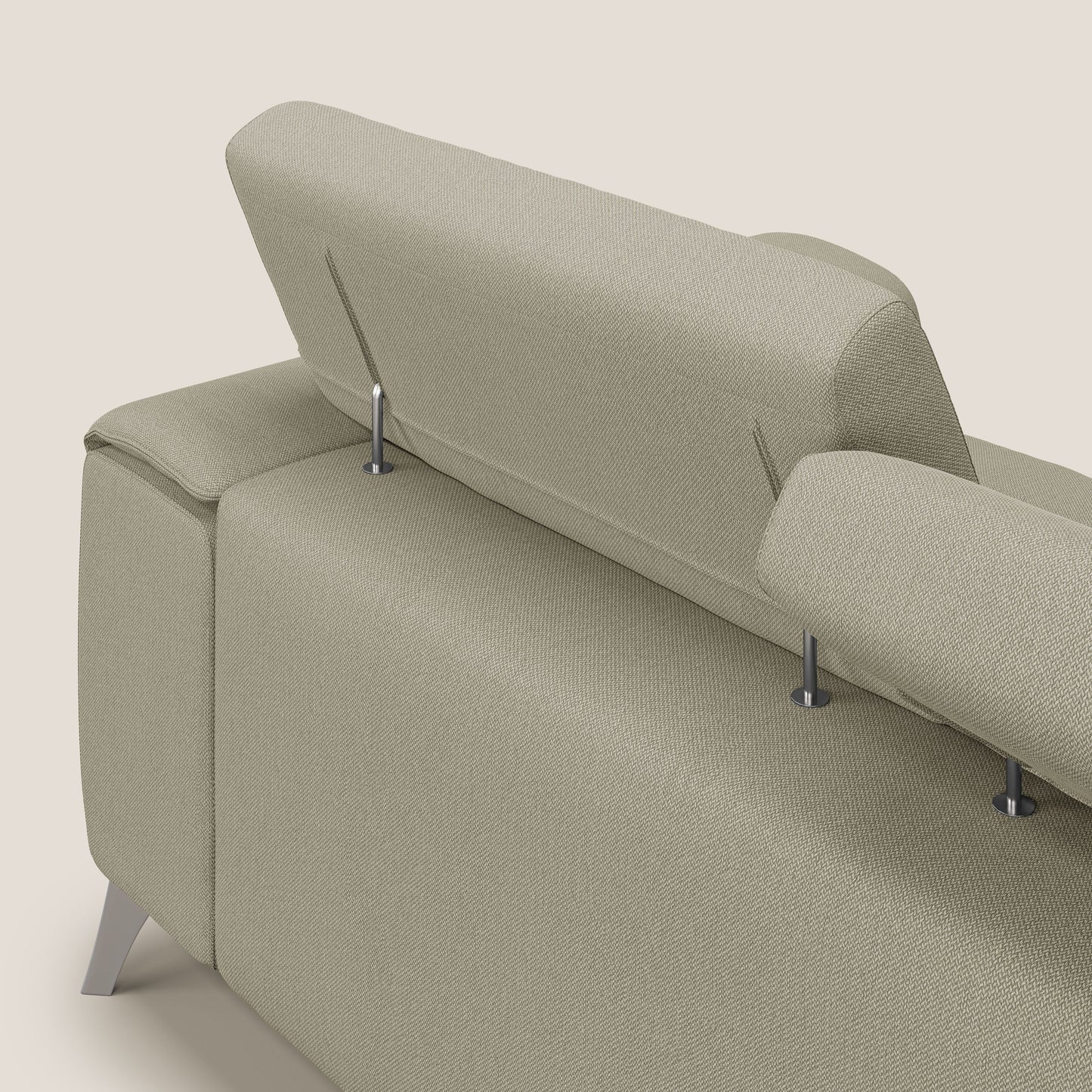 Fusion divano con 3 sedute allungabili in tessuto smacchiabile T05 panna