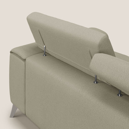 Fusion divano con 3 sedute allungabili in tessuto smacchiabile T05 panna