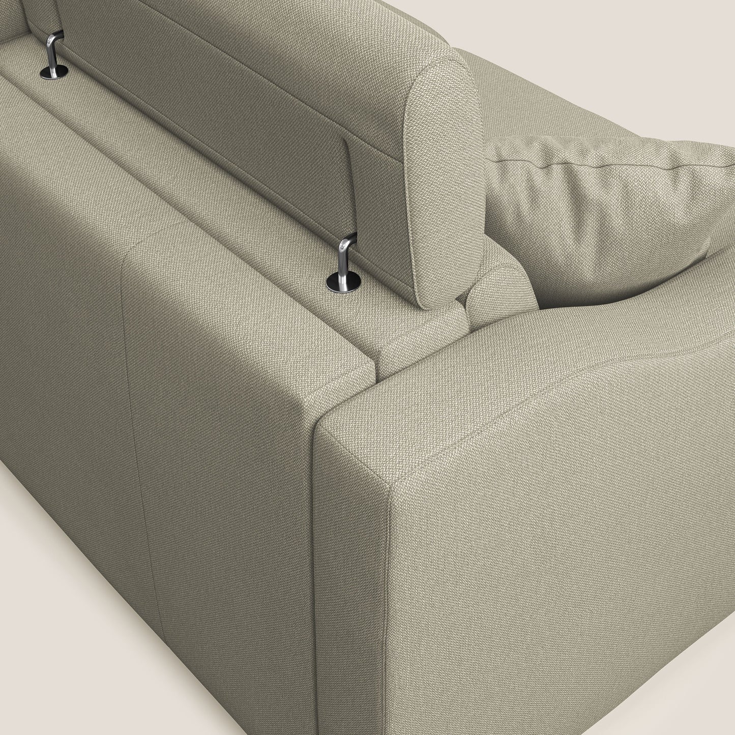 Divano letto matrimoniale Amber in tessuto smacchiabile T05 panna 