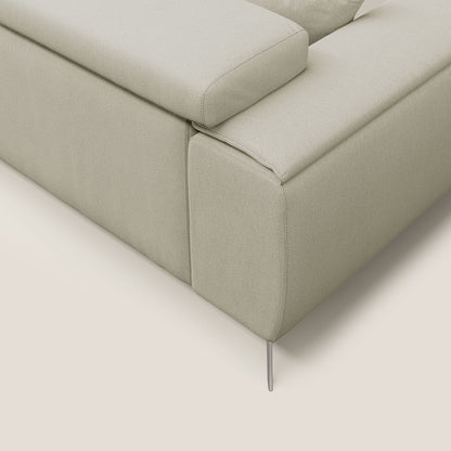 Fusion divano con sedute allungabili in tessuto smacchiabile T05 panna