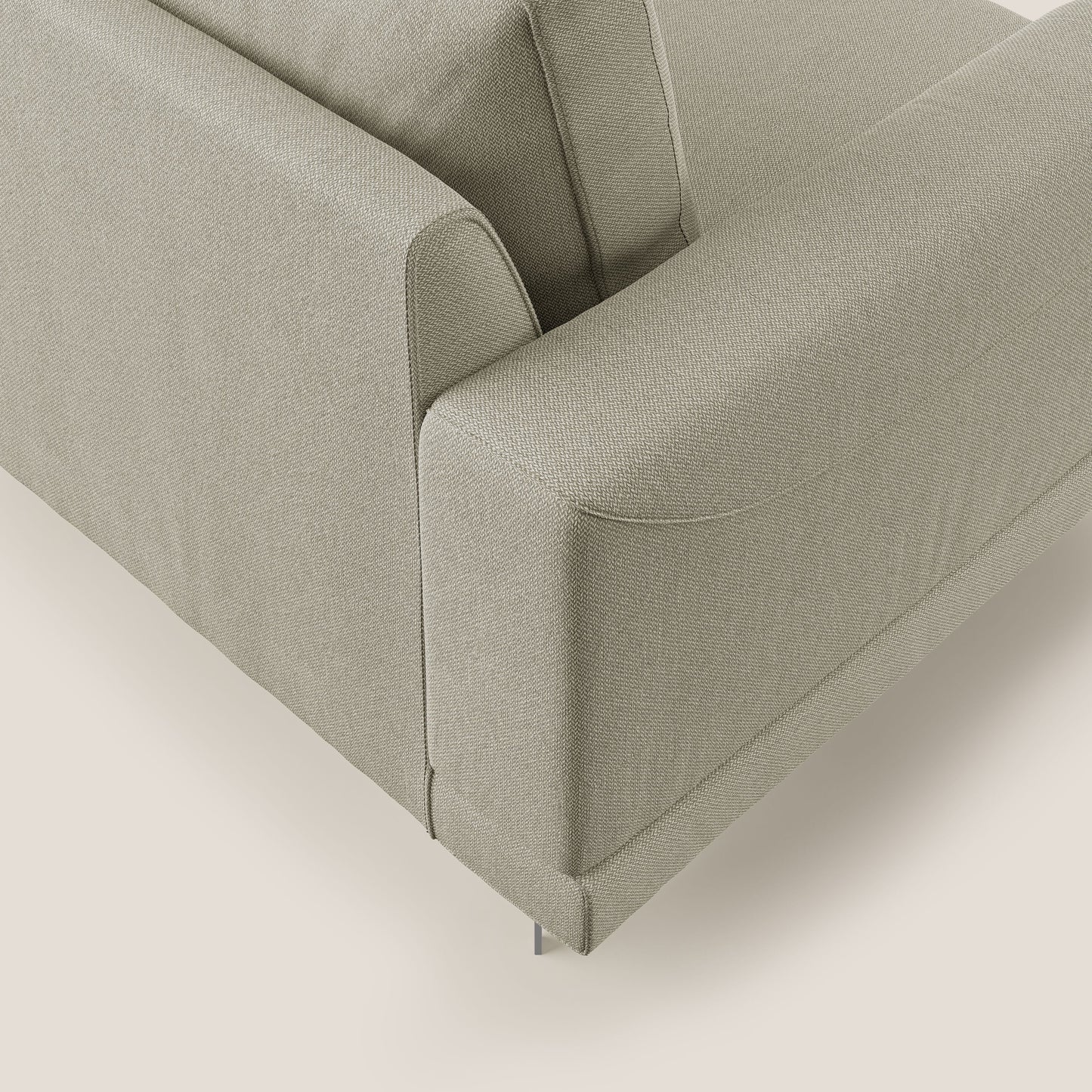 Dorian poltrona moderna in tessuto smacchiabile T05 panna