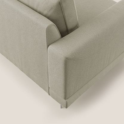 Dorian poltrona moderna in tessuto smacchiabile T05 panna