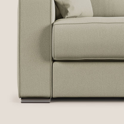 Dream Divano letto moderno dai morbidi cuscini in tessuto smacchiabile T05 panna