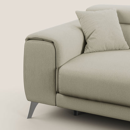 Fusion divano con sedute allungabili in tessuto smacchiabile T05 panna