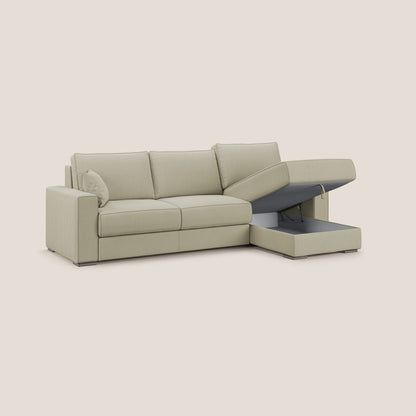 Dream Divano letto angolare in tessuto smacchiabile T05 panna 
