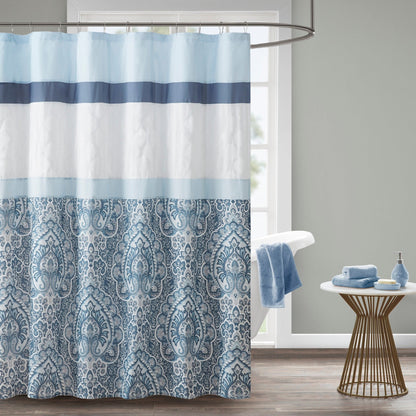 510 Design Josefina Printed and Embroidered Shower Curtain