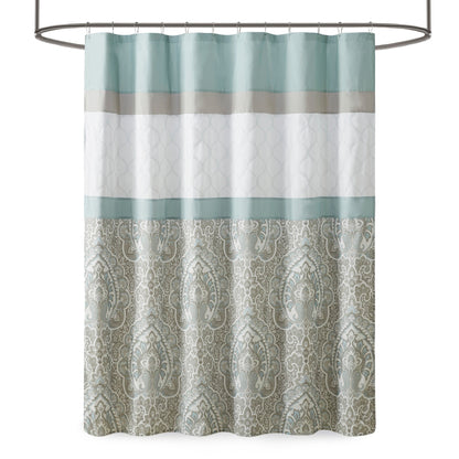 510 Design Josefina Printed and Embroidered Shower Curtain