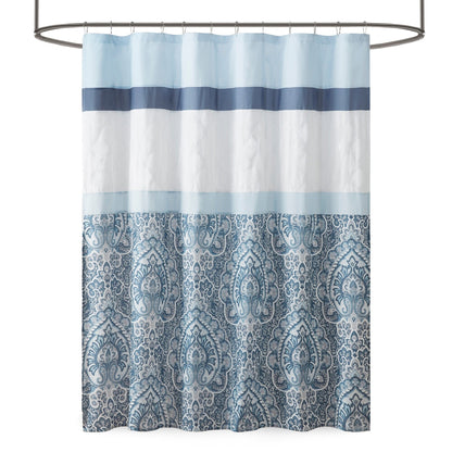 510 Design Josefina Printed and Embroidered Shower Curtain