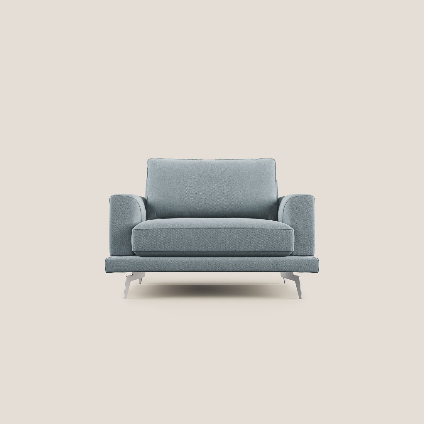 Dorian poltrona moderna in tessuto smacchiabile T05 carta da zucchero