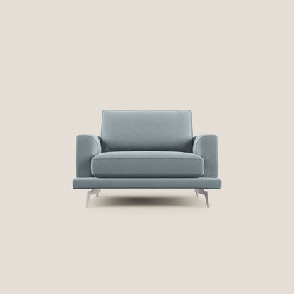 Dorian poltrona moderna in tessuto smacchiabile T05 carta da zucchero