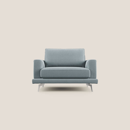 Dorian poltrona moderna in tessuto smacchiabile T05 carta da zucchero