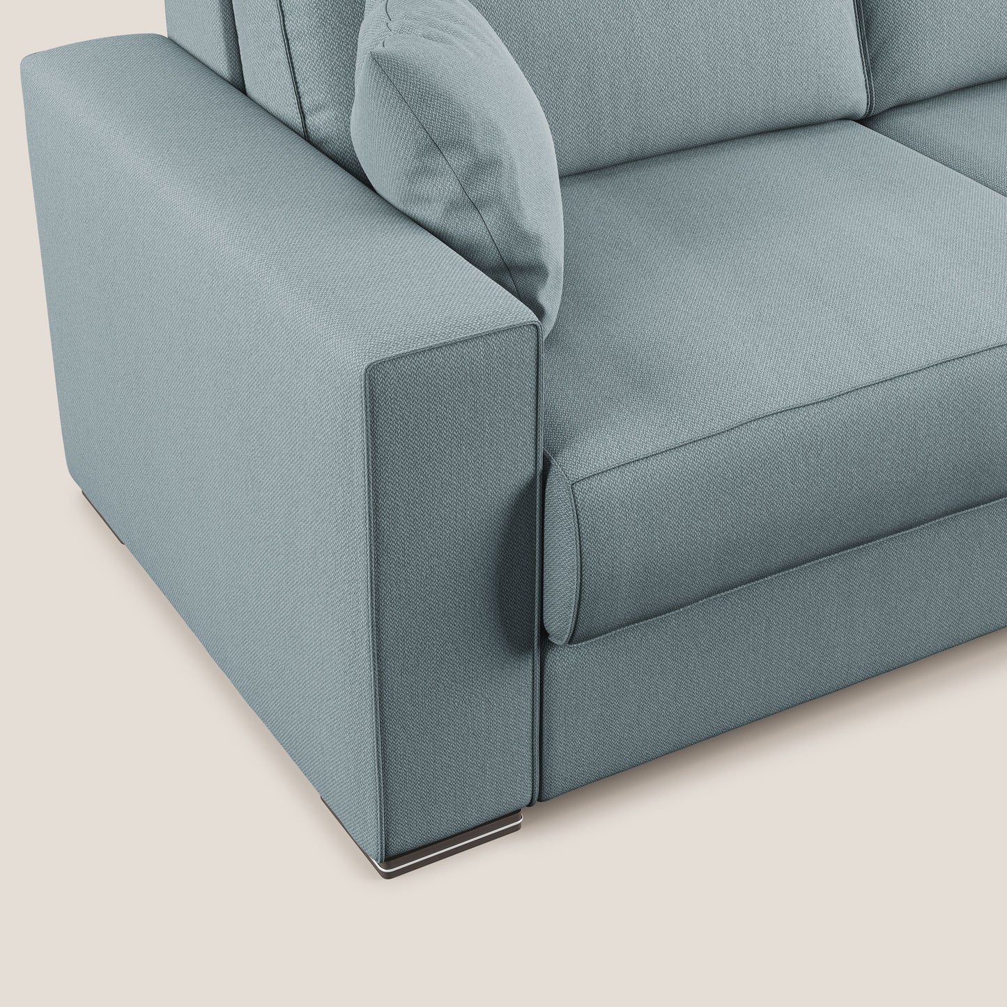 Dream Divano letto moderno dai morbidi cuscini in tessuto smacchiabile T05 carta da zucchero