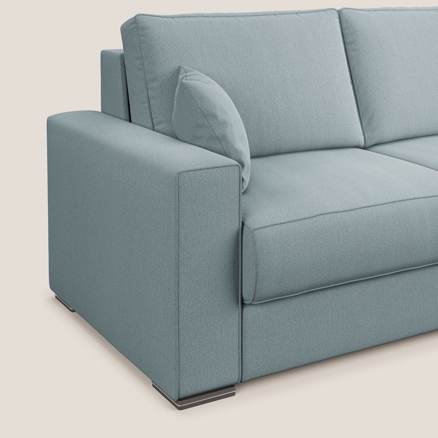 Dream Divano letto angolare in tessuto smacchiabile T05 carta da zucchero 