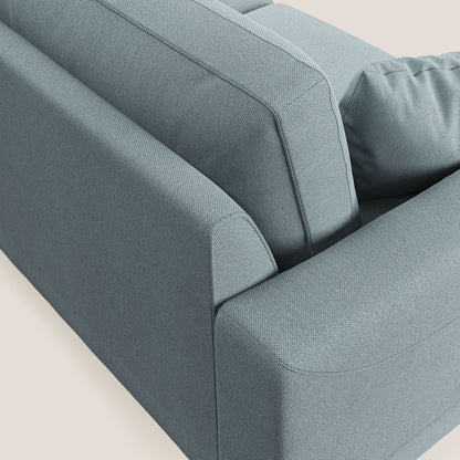 Dorian divano moderno angolare con penisola in tessuto morbido antimacchia T05 carta da zucchero