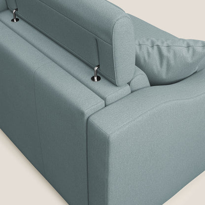 Divano letto matrimoniale Amber in tessuto smacchiabile T05 carta da zucchero 