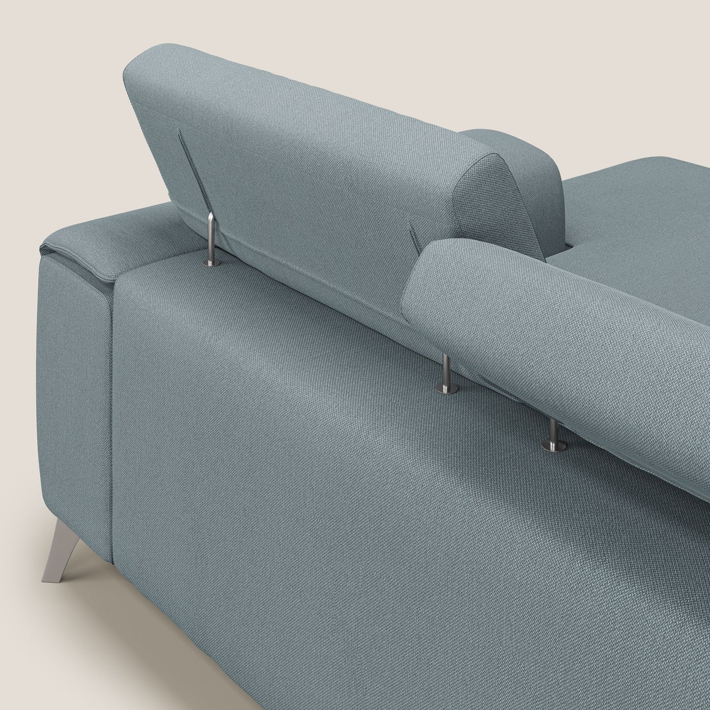 Fusion Divano angolare con sedute scorrevoli in tessuto morbido smacchiabile T05 carta da zucchero