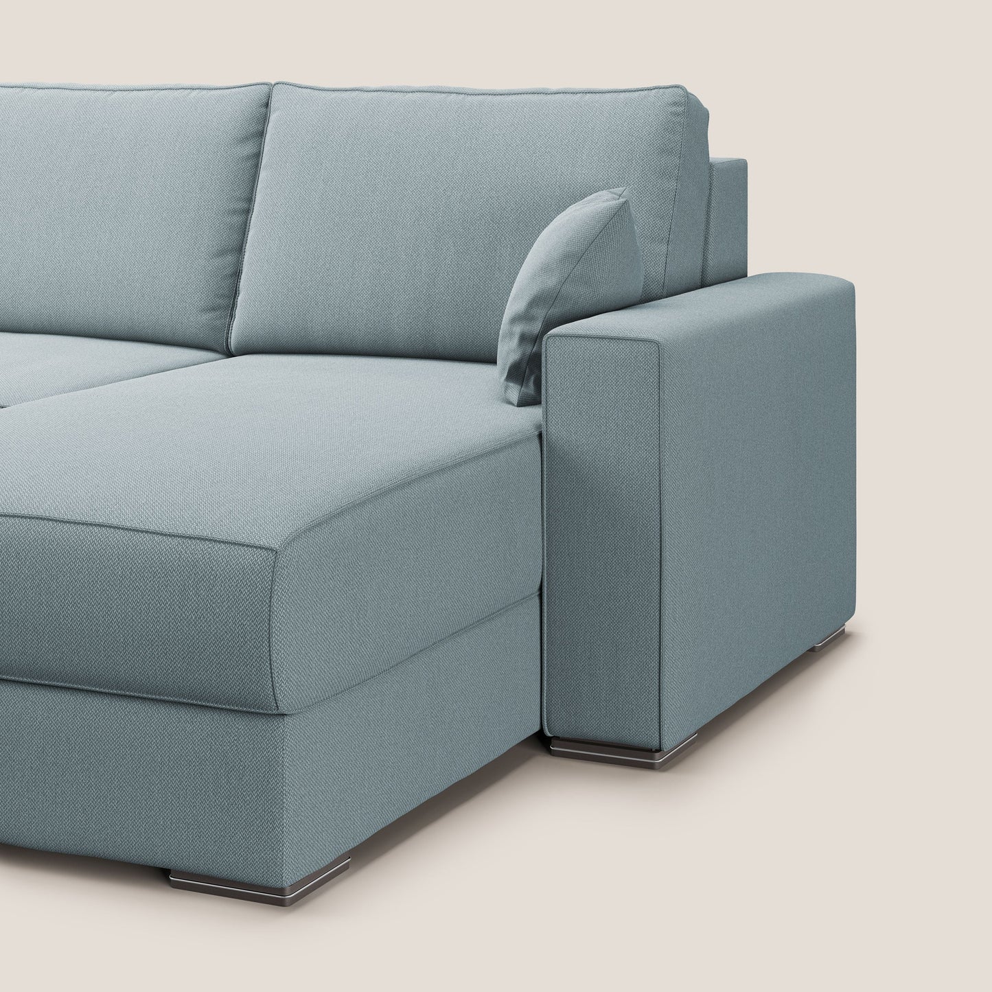 Dream Divano letto angolare in tessuto smacchiabile T05 carta da zucchero 