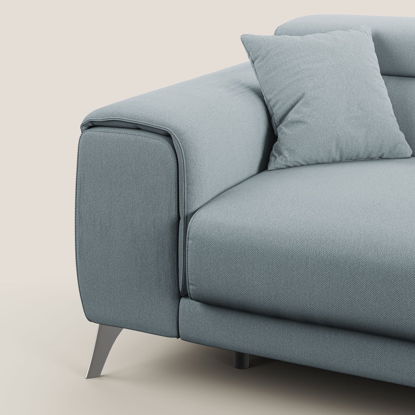 Fusion divano con sedute allungabili in tessuto smacchiabile T05 carta da zucchero