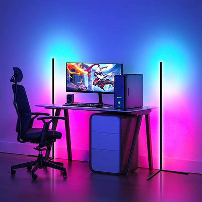55 RGB Metal Corner Lamp Minimalist LED Floor Lamp