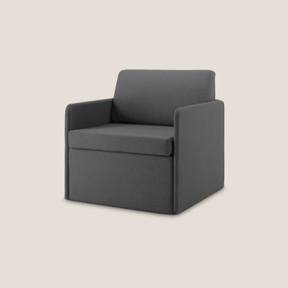 DAG Poltrona letto singolo salvaspazio in TESSUTO impermeabile T13 antracite