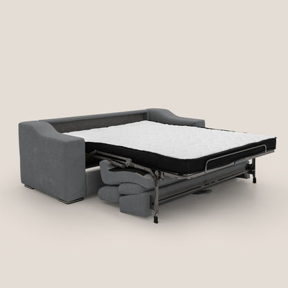 Bomber divano letto matrimoniale con poggiatesta in tessuto impermeabile T14 grigio 