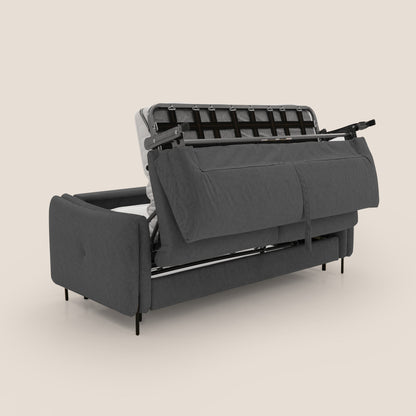 Gregory Divano letto con materasso h18 cm in microfibra effetto velluto impermeabile T09 antracite 