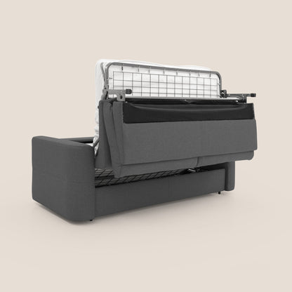 Cupido Divano letto materasso H18 cm e schienale alto in tessuto impermeabile simil cotone T13 antracite