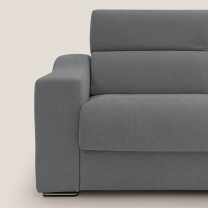 Bomber divano letto matrimoniale con poggiatesta in tessuto impermeabile T14 grigio 