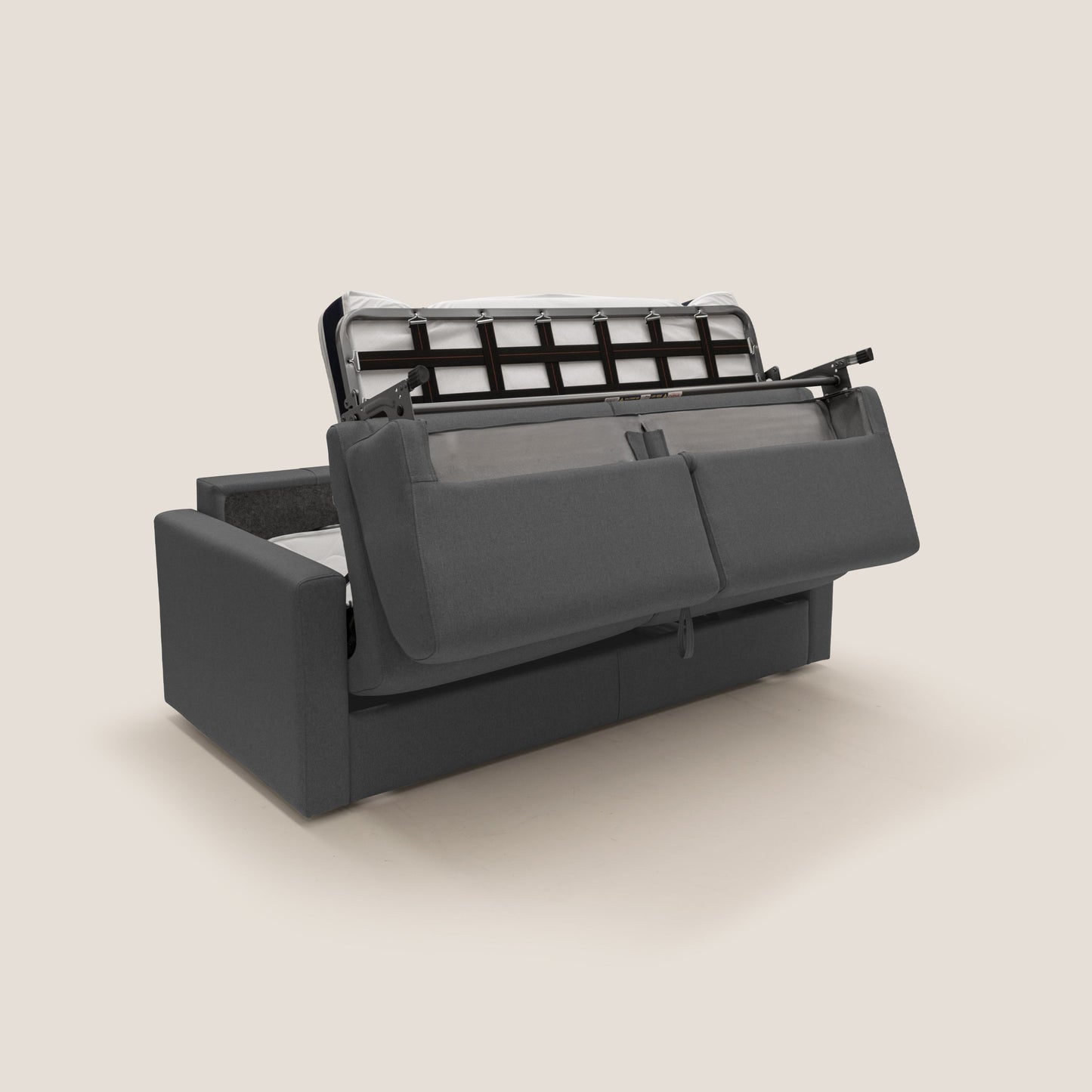 Chris Divano letto matrimoniale in tessuto impermeabile T13 antracite