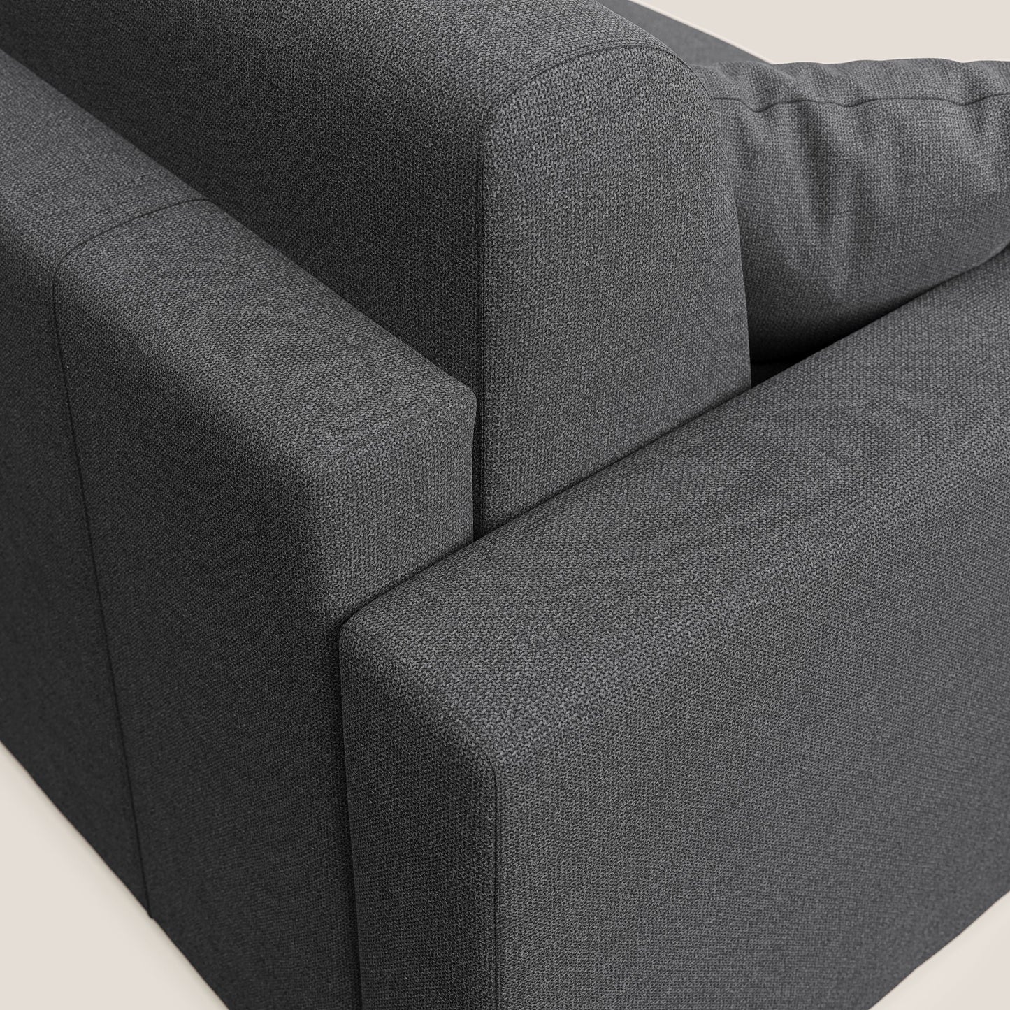 Best Divano letto angolare con penisola in tessuto smacchiabile QuickClean T08 antracite