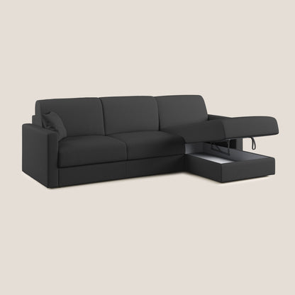 Chris Divano letto angolare 5 posti in tessuto impermeabile T13 antracite