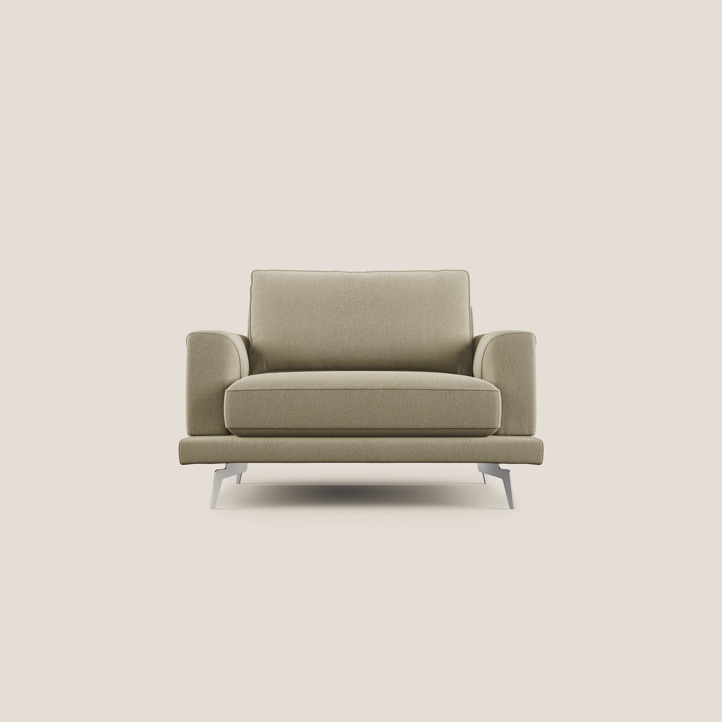 Dorian poltrona moderna in tessuto smaltabile T05 cammello