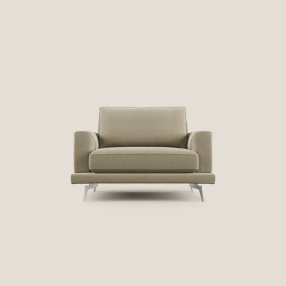 Dorian poltrona moderna in tessuto smaltabile T05 cammello