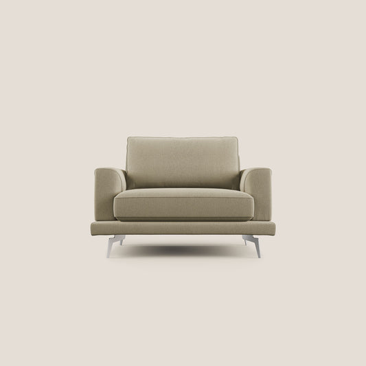 Dorian poltrona moderna in tessuto smaltabile T05 cammello