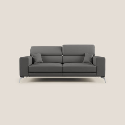 Blade Divano moderno con poggiatesta reclinabili in Ecopelle T04 antracite