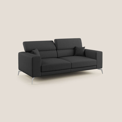 Blade Divano con poggiatesta reclinabili in tessuto impermeabile misto cotone T13 antracite