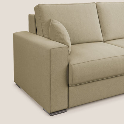 Dream Divano letto angolare in tessuto smacchiabile T05 cammello 