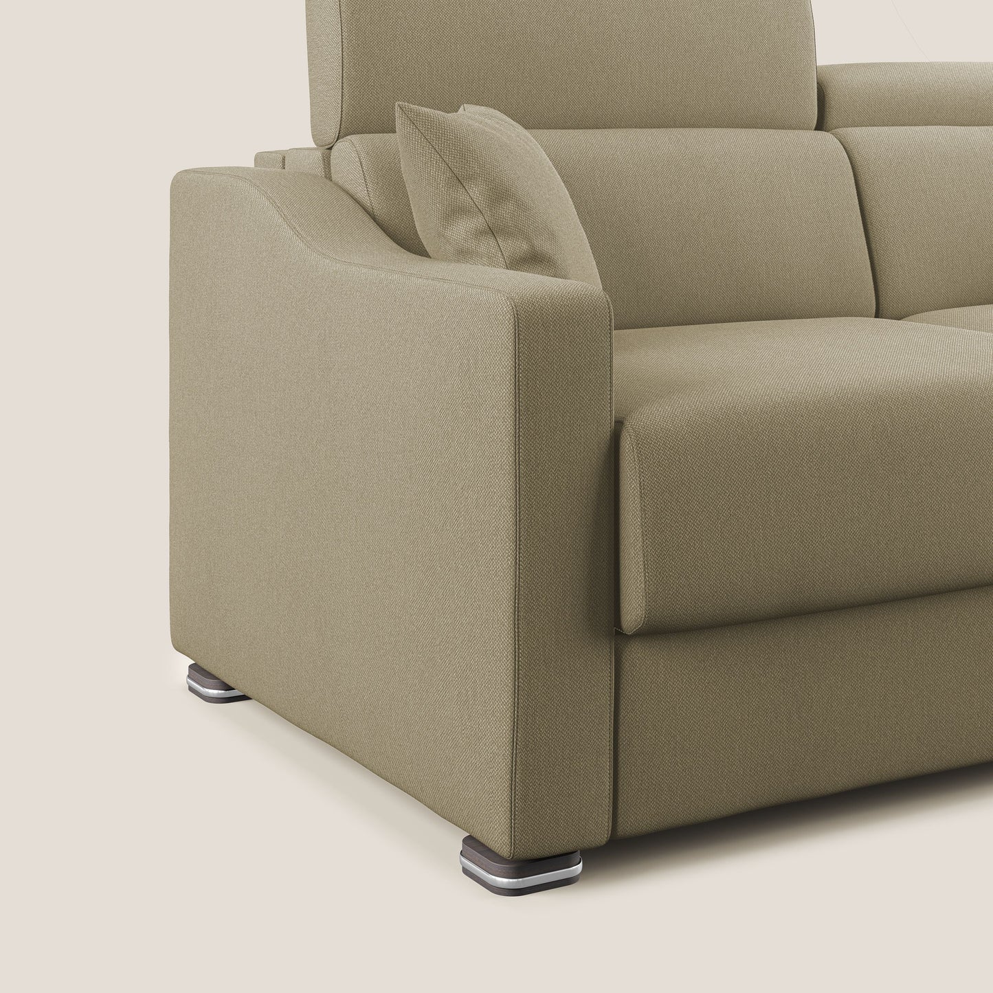 Divano letto matrimoniale Amber in tessuto smacchiabile T05