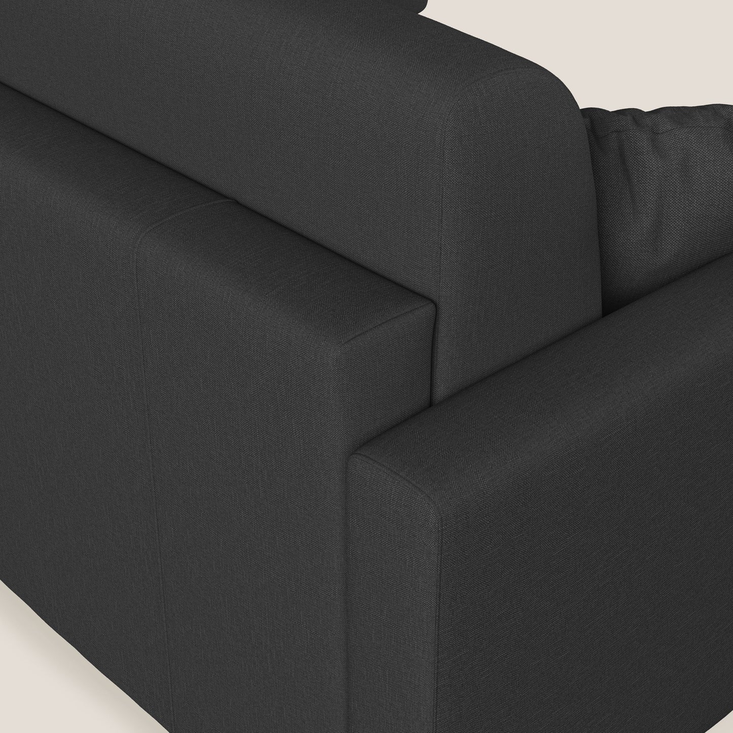 Chris Divano letto angolare 5 posti in tessuto impermeabile T13 antracite