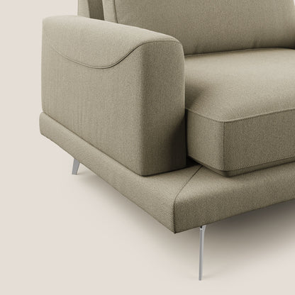 Dorian poltrona moderna in tessuto smaltabile T05 cammello