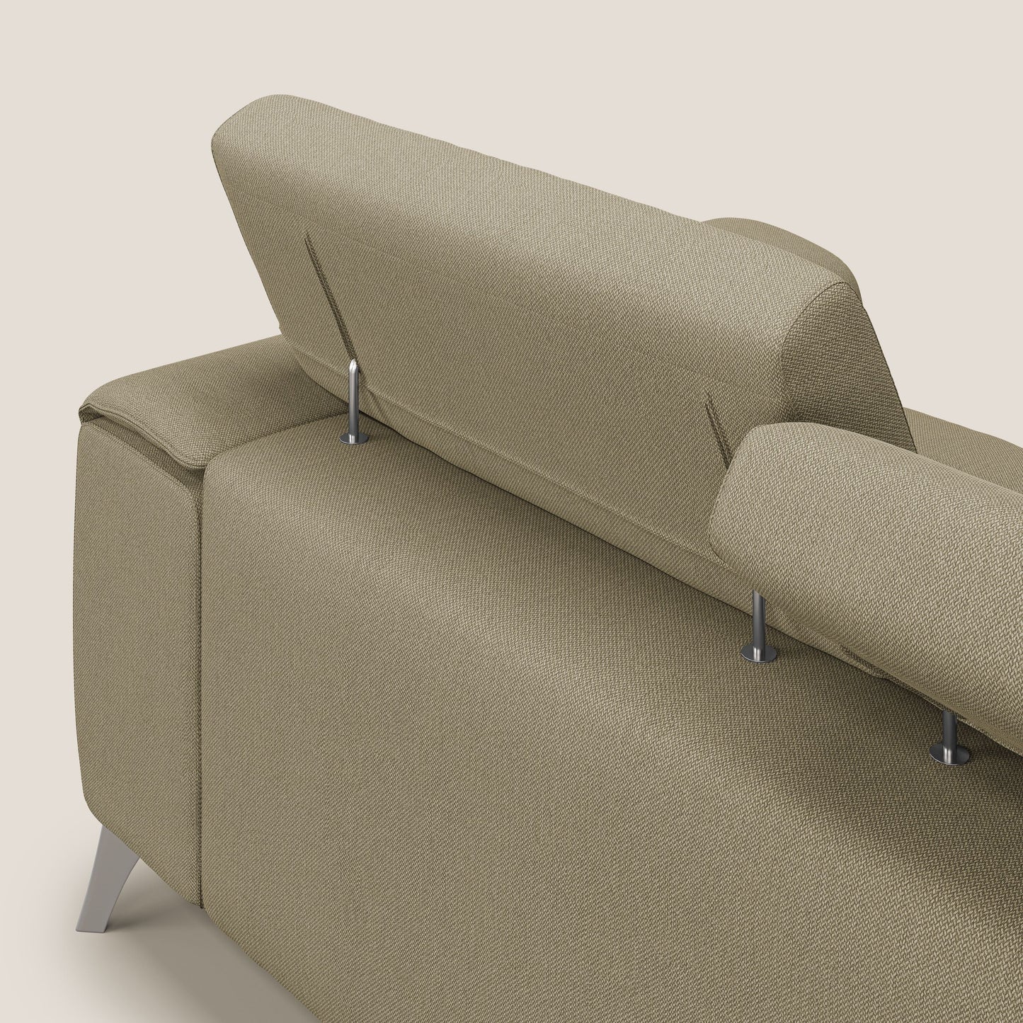 Divano Fusion con 3 sedute allungabili in tessuto smaccabile T05 cammello