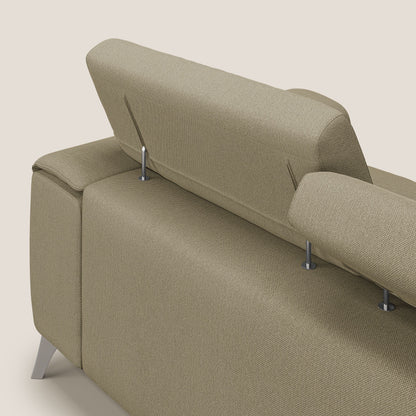 Divano Fusion con 3 sedute allungabili in tessuto smaccabile T05 cammello